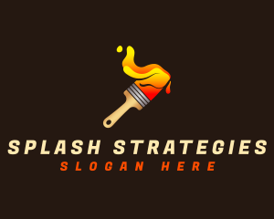 Paintbrush Paint Splash logo