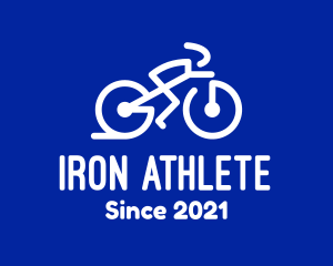 Simple Cyclist Athlete logo design