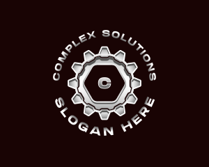 Industrial Steel Cogwheel logo design