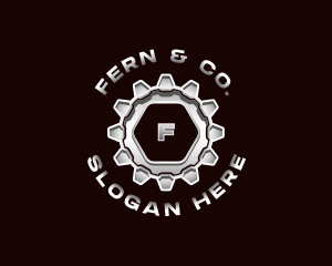 Industrial Steel Cogwheel logo design