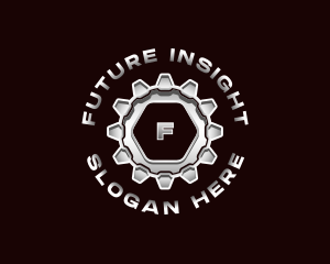 Industrial Steel Cogwheel logo design