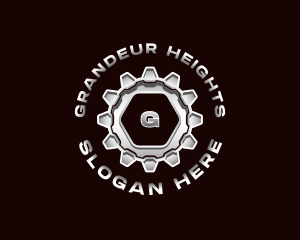 Industrial Steel Cogwheel logo design