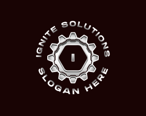 Industrial Steel Cogwheel logo design