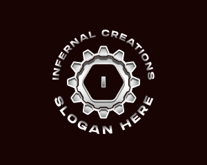 Industrial Steel Cogwheel logo design