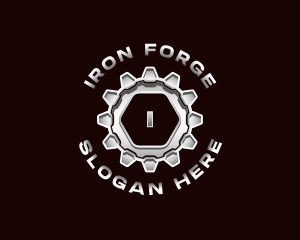 Industrial Steel Cogwheel logo design