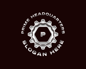 Industrial Steel Cogwheel logo design