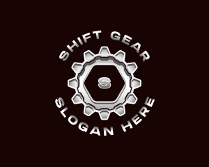 Industrial Steel Cogwheel logo design