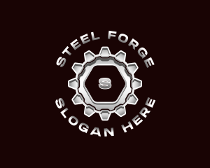 Industrial Steel Cogwheel logo design