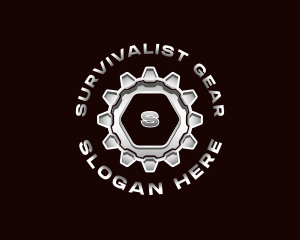 Industrial Steel Cogwheel logo design