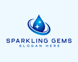 Sparkling Water Droplet logo