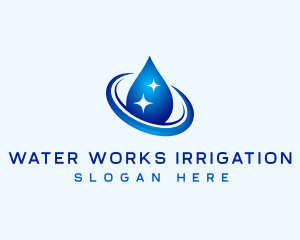 Sparkling Water Droplet logo