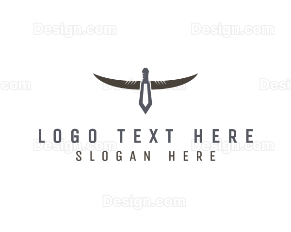 Dagger Viking Horns Logo