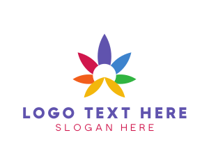 Colorful Cannabis Flower logo