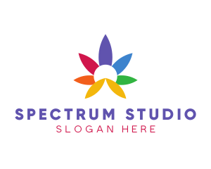Colorful Cannabis Flower logo