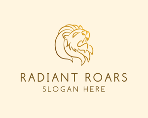 Gold Lion Roar logo design