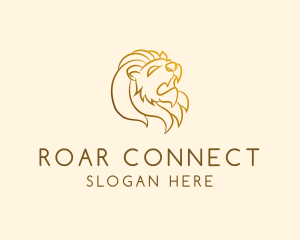 Gold Lion Roar logo design