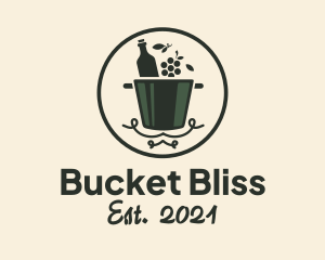 Winery Bucket Bar logo design