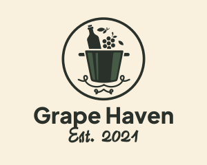 Winery Bucket Bar logo design