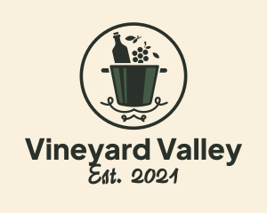 Winery Bucket Bar logo design