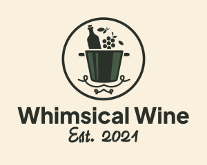 Winery Bucket Bar logo design