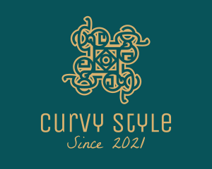 Intricate Bronze Ornament  logo design