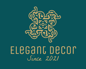 Intricate Bronze Ornament  logo design