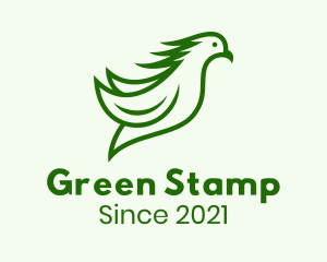 Green Flying Cockatoo logo design