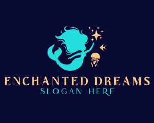 Ocean Mermaid Star logo design