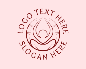 Stretching - Yoga Wellness Spa logo design