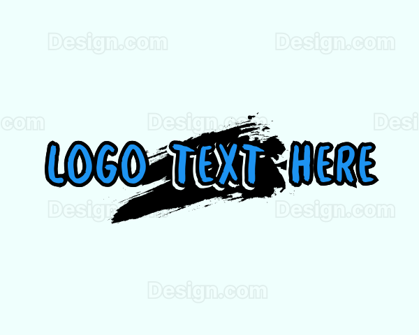 Graffiti Paint Text Logo