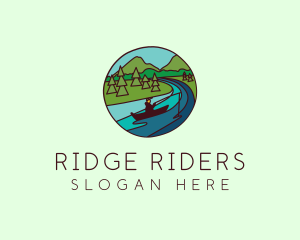 Outdoor River Campsite logo design