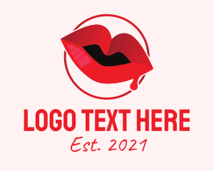 Red Drip Lips logo