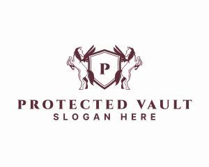 Professional Pegasus Shield logo design