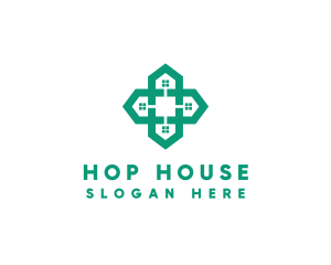 Window House Cross logo design