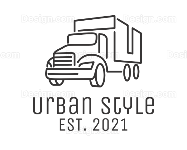Courier Cargo Truck Logo