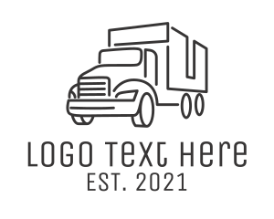 Truck - Courier Cargo Truck logo design