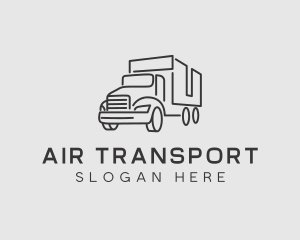 Courier Cargo Truck  logo design