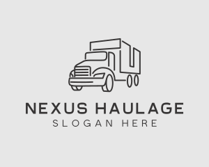 Courier Cargo Truck  logo design