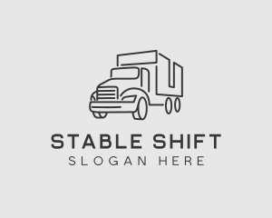 Courier Cargo Truck  logo design