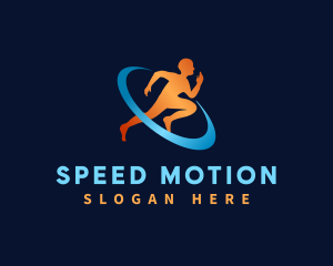 Running Athlete Marathon logo design