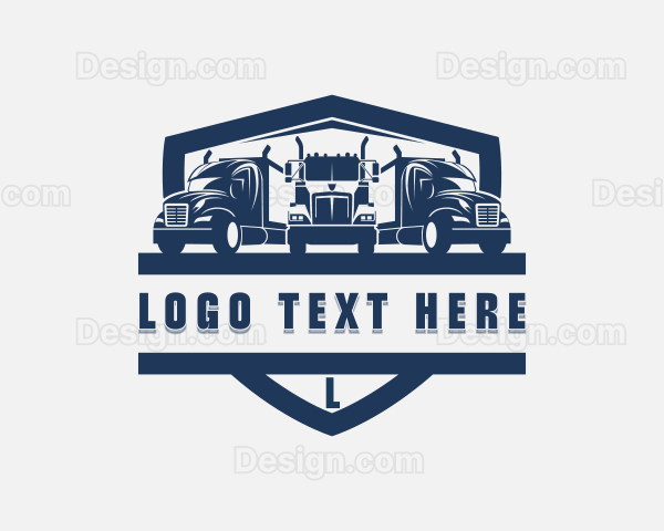 Trailer Cargo Truck Logo