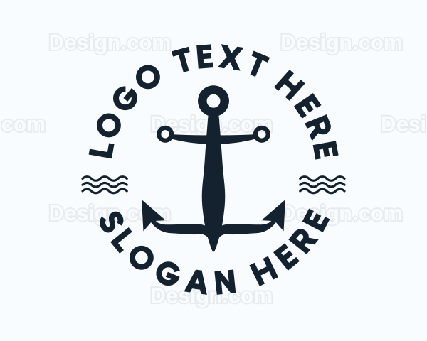 Nautical Marine Anchor Logo