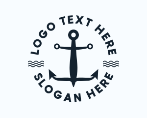 Nautical Marine Anchor logo