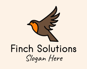 Flying Sparrow Bird logo design