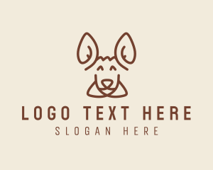 Happy Kangaroo Head Logo