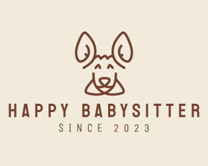 Happy Kangaroo Head logo design