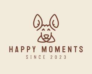 Happy Kangaroo Head logo design