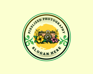 Flower Camera Photography logo design