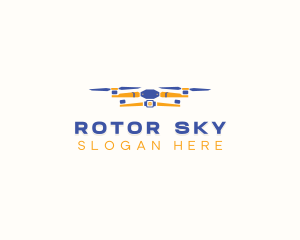 Rotorcraft Aerial Drone logo design