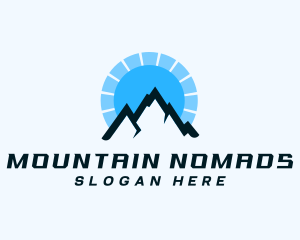 Alpine Mountain Peak logo design